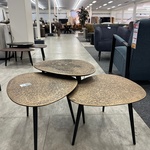 3 delige salontafel set goldy, goud
